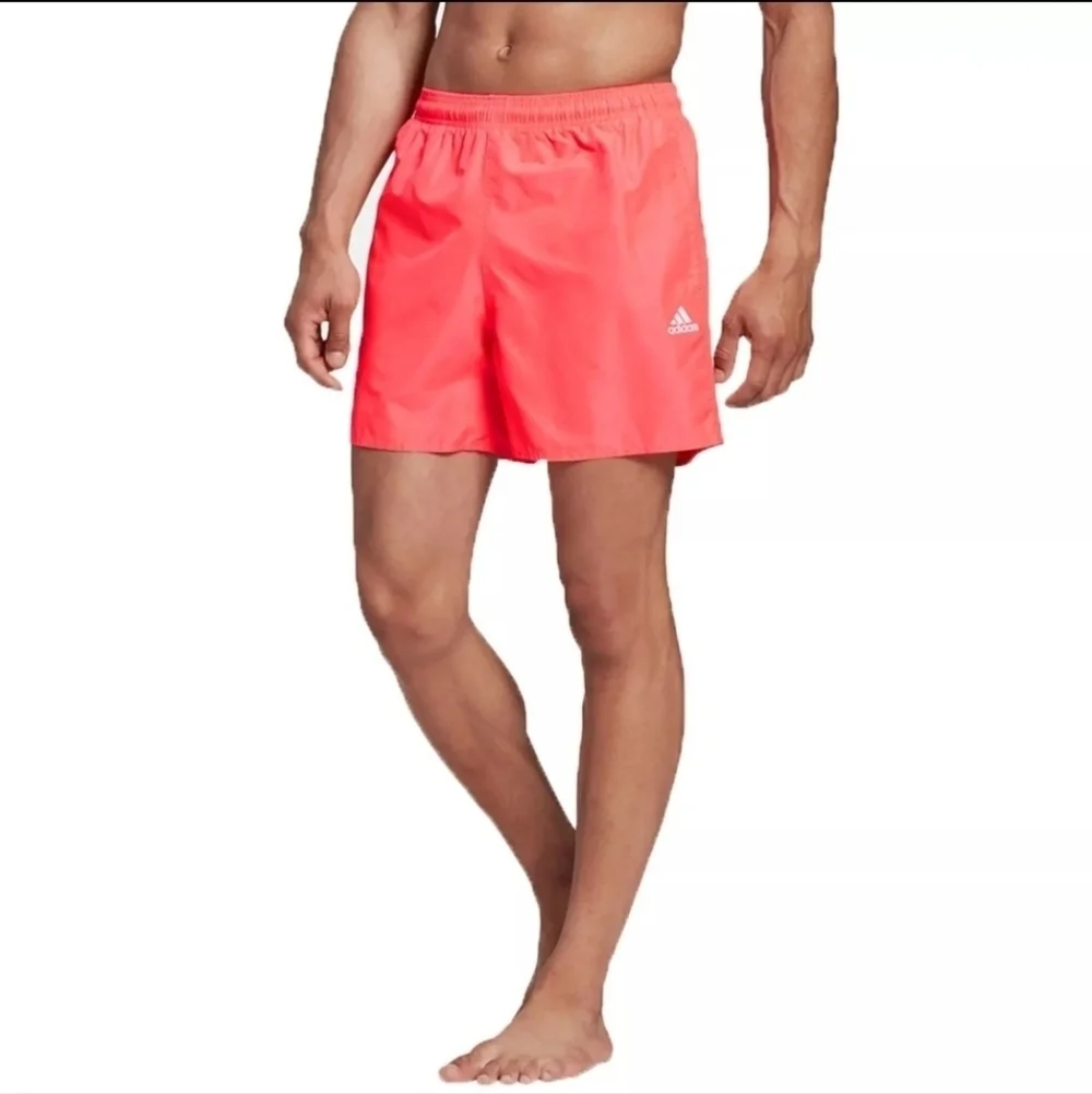 NWT Adidas Performance Solid Board Shorts Men's Swim Trunks Swim Shorts Neon